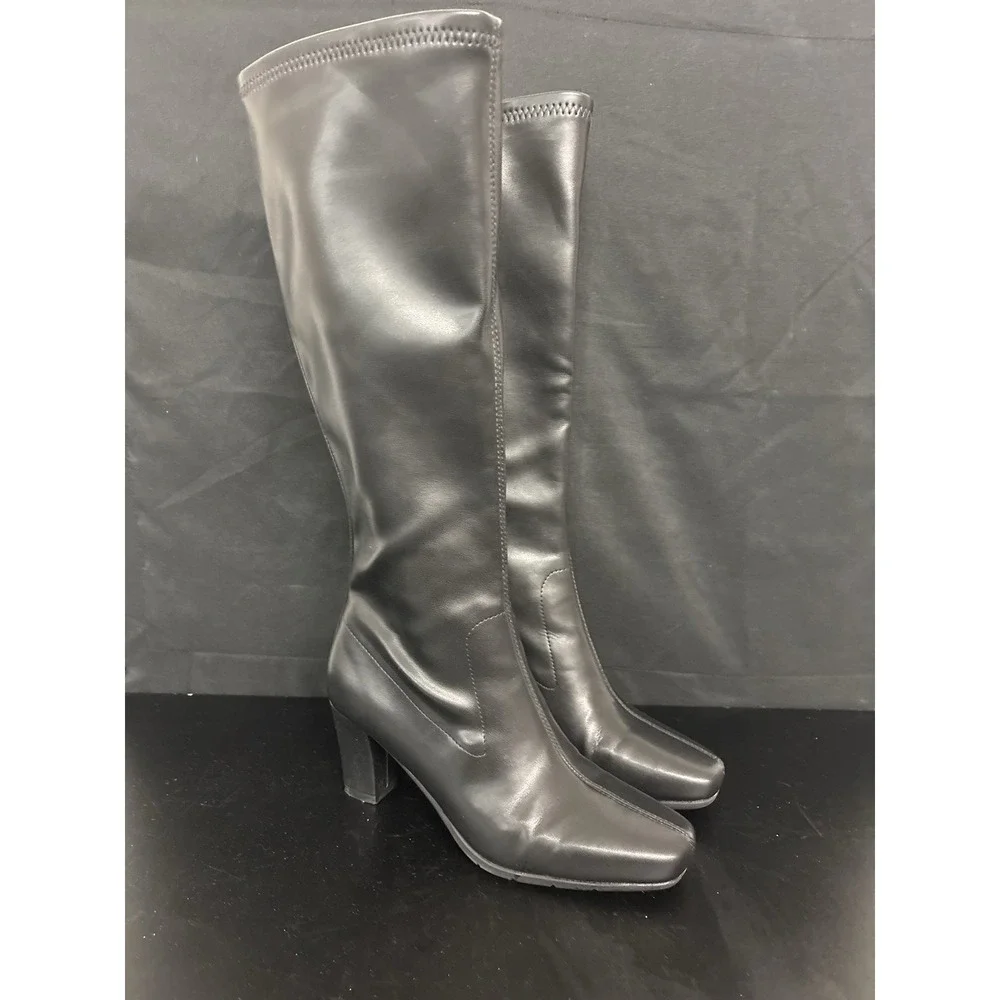 Knee High Black Aeropostle Boots A Womens Size 7.5 Faux Leather